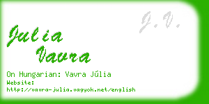 julia vavra business card
